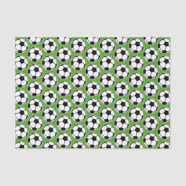 Soccer ball Birthday gift wrap tissue paper filler (Front)