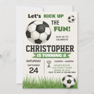 Soccer Ball Birthday Invitation