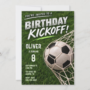 Soccer Ball Birthday Invitation