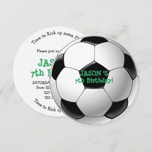Soccer BALL Birthday Party kids invitation