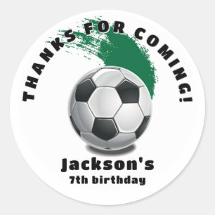 Soccer Ball Birthday Stickers
