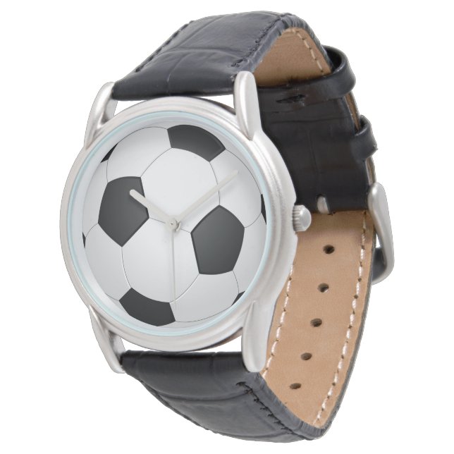 Soccer Ball Black and White Classic Watch (Angled)