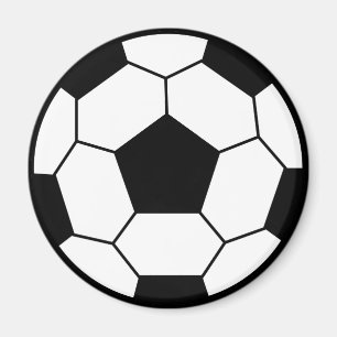 Soccer Ball Black Magnet
