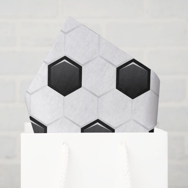 Soccer Ball Black White Sports Gifts Tissue Paper (Gift Bag)