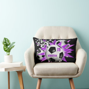 Soccer Ball Blowout Girls' soccer Lumbar Cushion