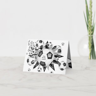 soccer ball blowout kids sports star birthday card