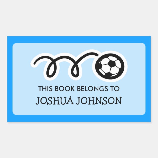 Soccer ball book label stickers | School supplies (Front)