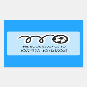 Soccer ball book label stickers   School supplies