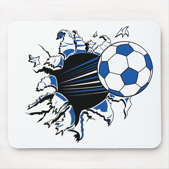 Soccer Ball Burst Mouse Mat (Front)