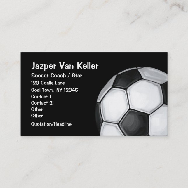 Soccer Ball Business Card (Front)