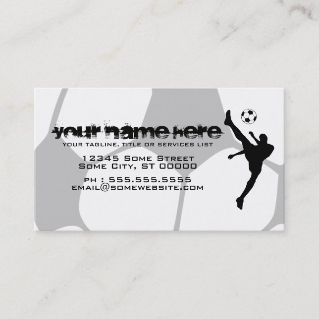 soccer ball business card (Front)
