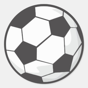 Soccer Ball Cartoon Classic Round Sticker