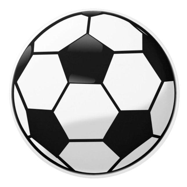 Soccer Ball Ceramic Knob (Front)