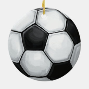 Soccer Ball Ceramic Tree Decoration