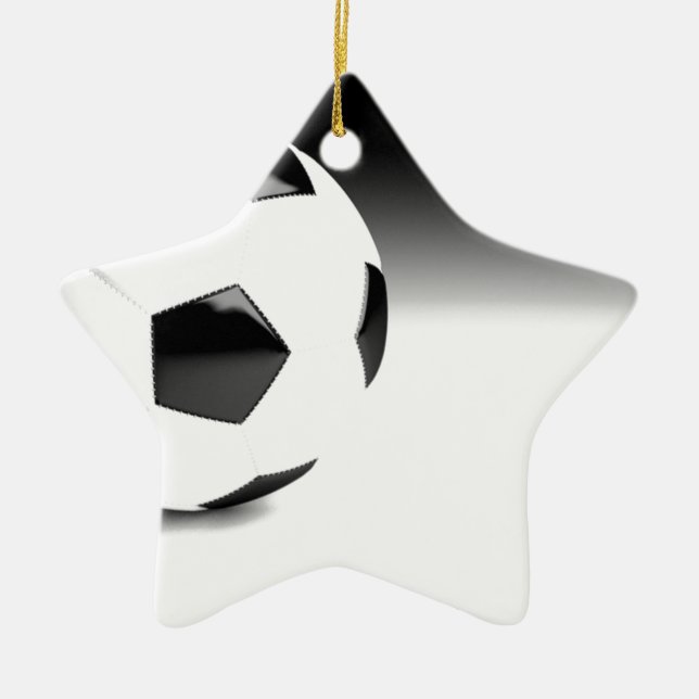 Soccer Ball Ceramic Tree Decoration (Front)
