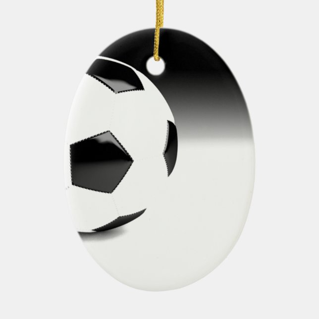 Soccer Ball Ceramic Tree Decoration (Front)