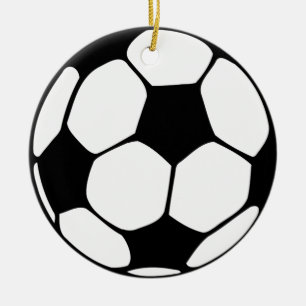 soccer ball ceramic tree decoration