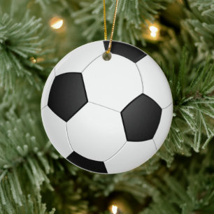 Soccer Ball Ceramic Tree Decoration