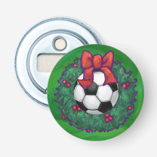 Soccer Ball Christmas Bottle Opener