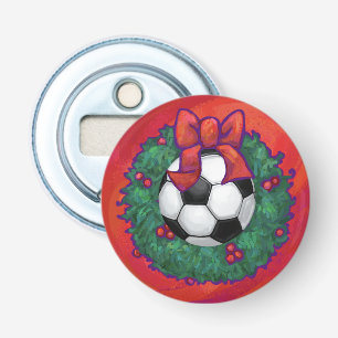 Soccer Ball Christmas Bottle Opener