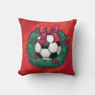 Soccer Ball Christmas Cushion