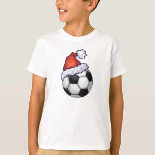 Soccer Ball Christmas Hat T-Shirt