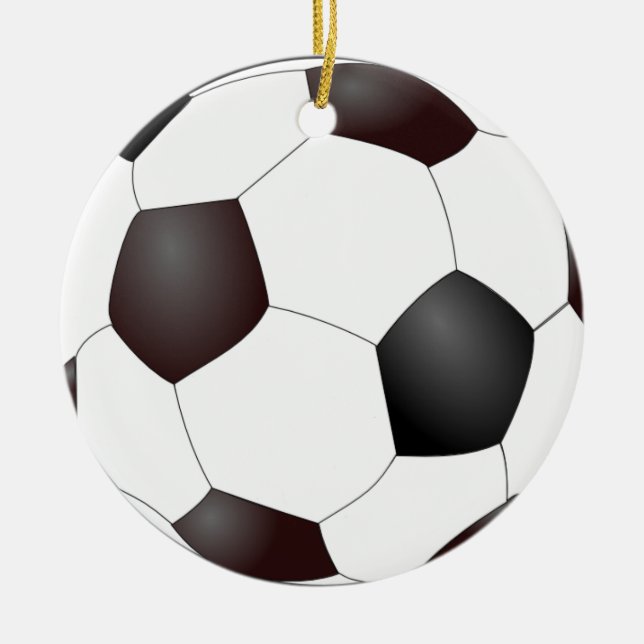 Soccer Ball Christmas Ornament (Front)