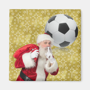Soccer Ball Christmas themed Magnet