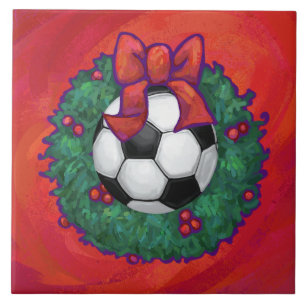 Soccer Ball Christmas Tile