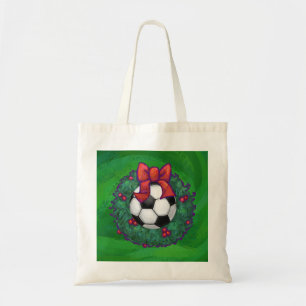 Soccer Ball Christmas Tote Bag