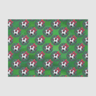Soccer Ball Christmas Wreath Tissue Paper