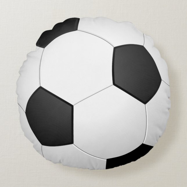 Soccer Ball Circle Sports Round Cushion (Front)