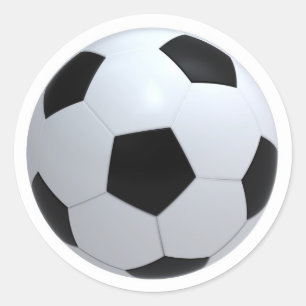 Soccer ball classic round sticker