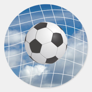 Soccer ball classic round sticker