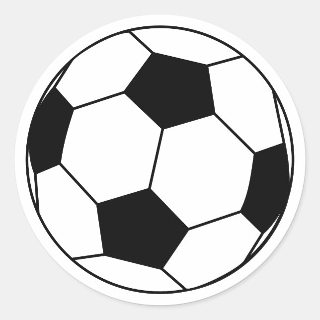 Soccer ball classic round sticker (Front)