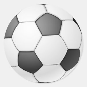 SOCCER BALL CLASSIC ROUND STICKER