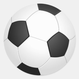 Soccer ball classic round sticker