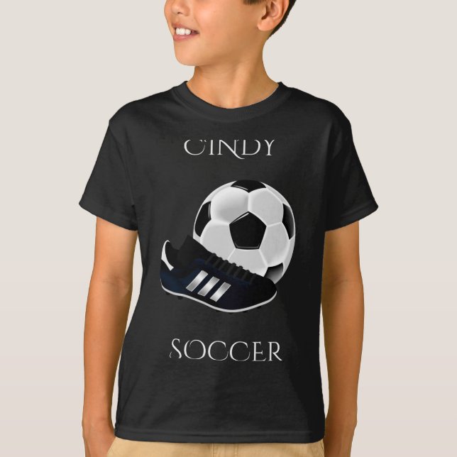 Soccer Ball Cleates Personalized T Shirt  (Front)
