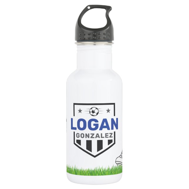 Soccer Ball Cleats Sports Personalised 532 Ml Water Bottle (Front)