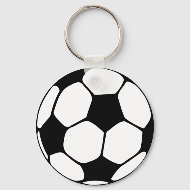 Soccer Ball  Close-up Key Ring (Front)