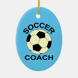 Soccer Ball Coach Ceramic Tree Decoration
