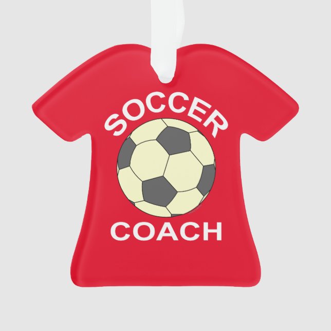 Soccer Ball Coach Ornament (Front)