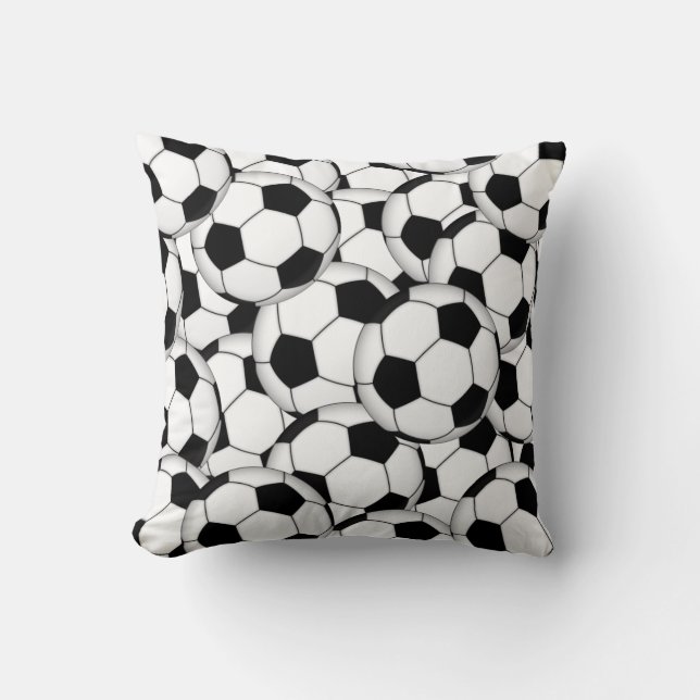 Soccer Ball Collage Cushion (Front)