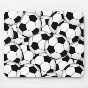 Soccer Ball Collage Mouse Mat