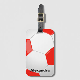 Soccer Ball Coloured Personal Luggage Tag