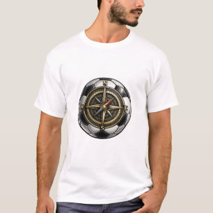 Soccer Ball Compass Football Adventure T-Shirt
