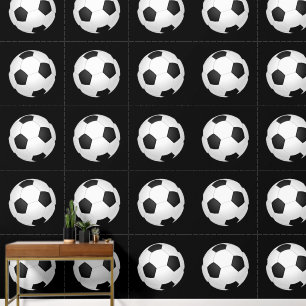 Soccer Ball Custom Colour Black Wallpaper