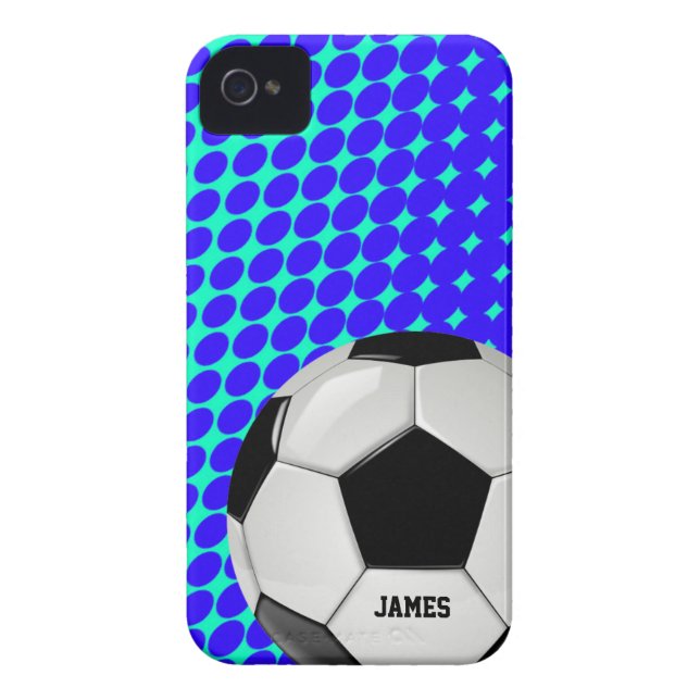 Soccer Ball Custom iPhone 4 Case (Back)