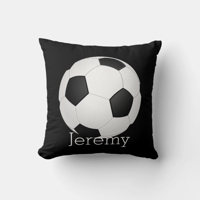 soccer ball custom personalised pillow (Front)