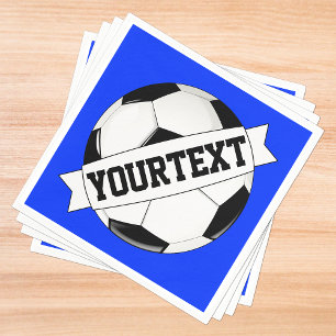 Soccer Ball Custom Team Player Name Personalised Napkin